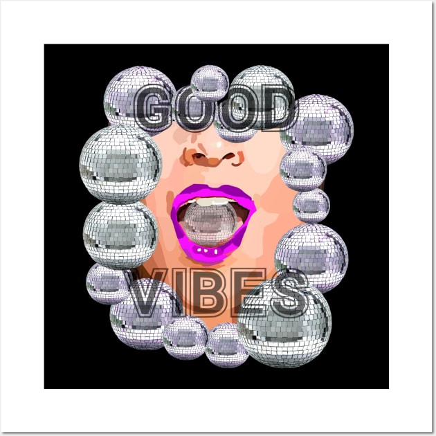 GOOD VIBES Wall Art by Lynndarakos